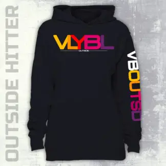 Volleyball Outside Hitter Shirt | Black Hooded Sweatshirt